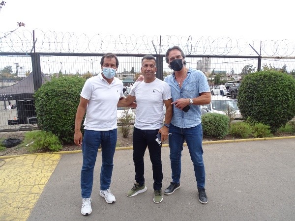 El Rambo llegó al Monumental con Leonel Herrera y Agustín Salvatierra.