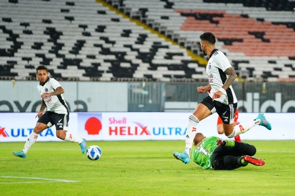 Marcos Bolados se matriculó con un doblete esta tarde. | Foto: Guillermo Salazar.