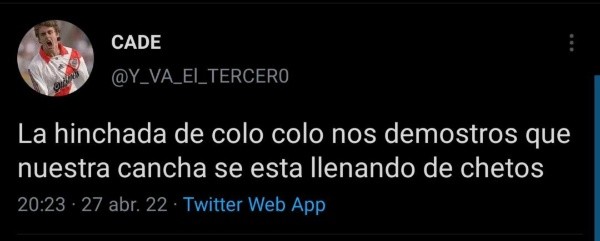 Hinchas argentinos maravillados con los colocolinos
