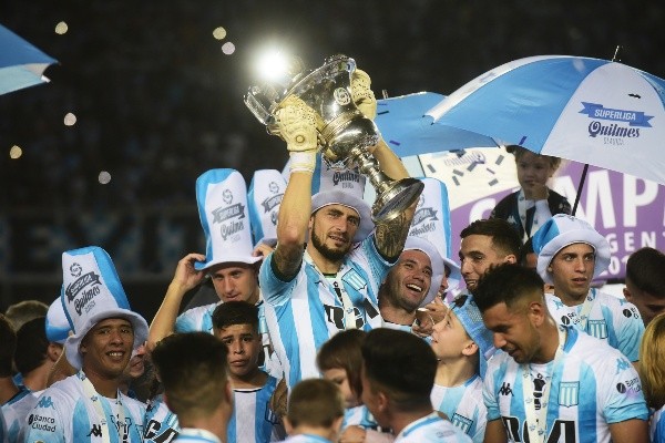 Gabriel Arias fue el arquero titular del Racing campeón en la temporada 2018-2019 del fútbol argentino. | Foto: Agencia UNO.