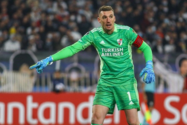 Franco Armani lidera la lista de bajas por infectados de covid-19 en River Plate. | Foto: Agencia UNO.