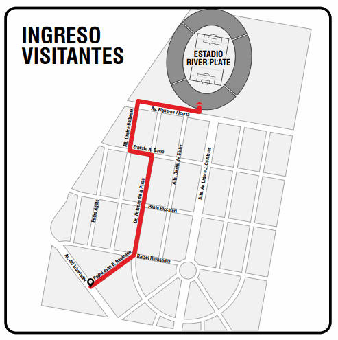 El ingreso de los hinchas de Colo Colo al Monumental de River Plate. | Foto: Captura.