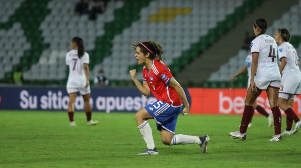 Daniela Zamora abrió el marcador para Chile | Imagen: Conmebol