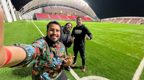 El equipo viajero de Dale Albo: Sebastián Munizaga, Edson Figueroa y Guillermo Salazar