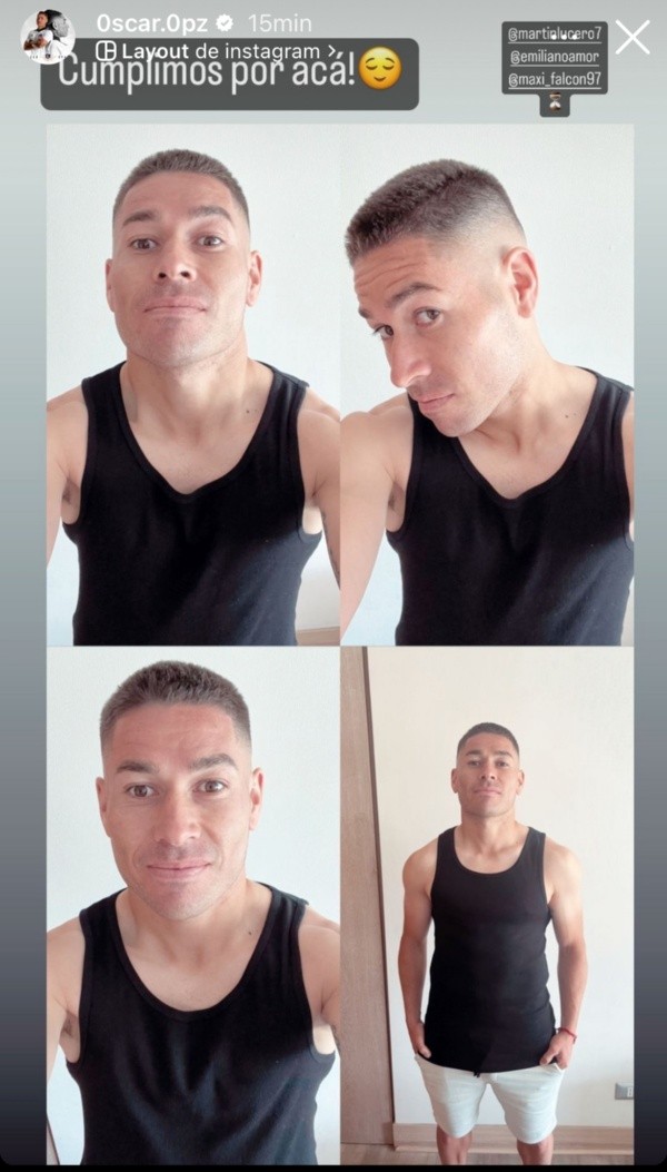 Óscar Opazo cumple y se corta el pelo | Imagen: Instagram