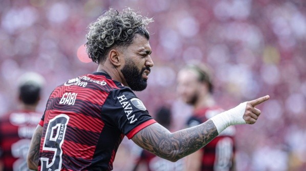 Gabriel Barbosa celebrando el único tanto del compromiso | Imagen: Conmebol