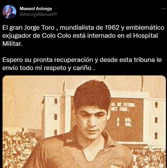 Manuel Astorga anuncia la hospitalización de Jorge Toro | Imagen: Captura