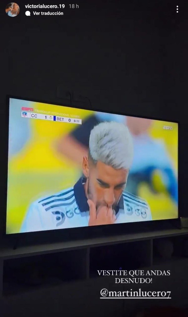 Victoria Lucero alucina con las actuaciones de su hermano en Colo Colo | Imagen: Instagram