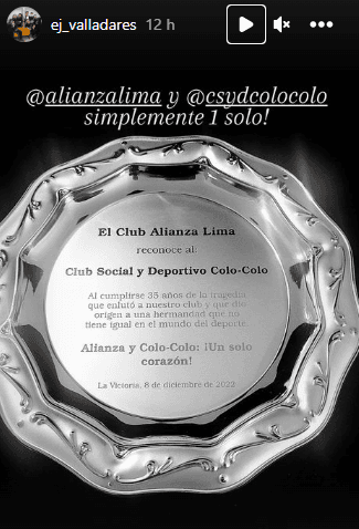 Alianza Lima reconoce a Colo Colo | Imagen: Edmundo Valladares