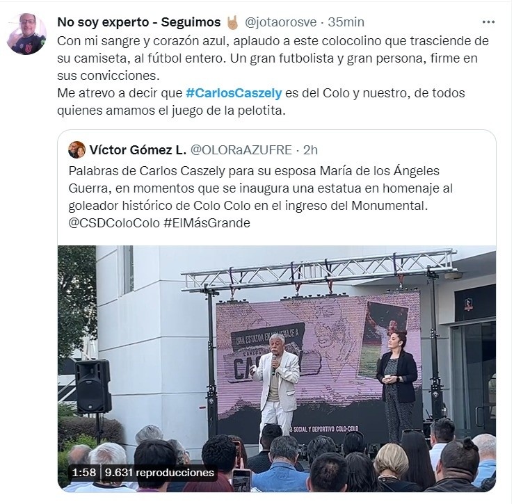 Hinchas de la U se rinden a los pies de Carlos Caszely.