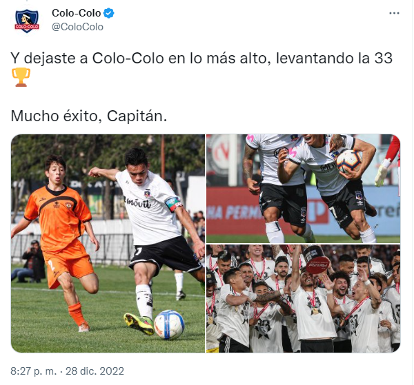 Colo Colo se despide de Gabriel Suazo.