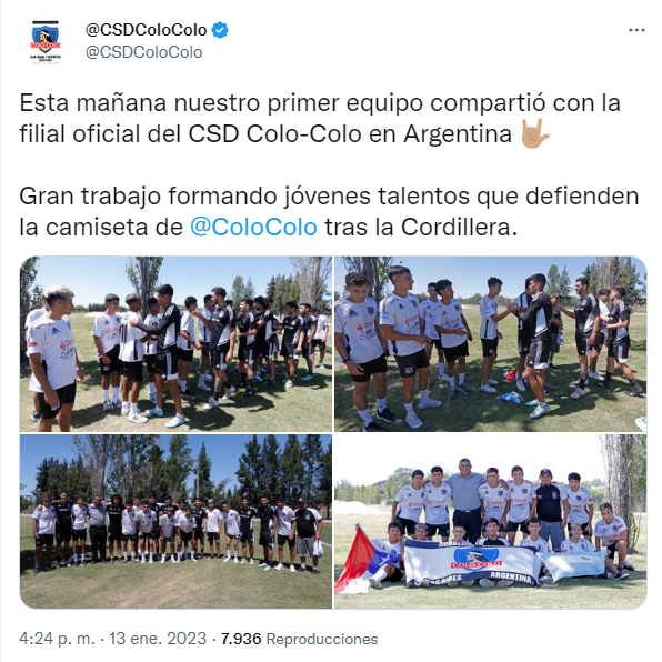 Colo Colo comparte con la filial del CSyD en Argentina.