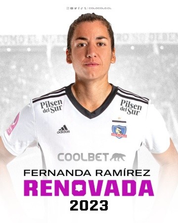 Fernanda Ramírez renovó por una temporada más 
    Foto: Colo Colo Femenino