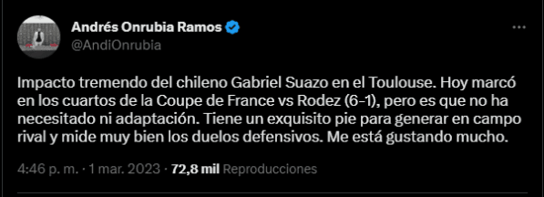 Gabriel Suazo acapara elogios en Francia